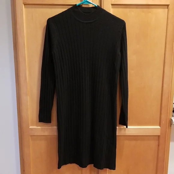 banana republic black wool dress Banana Republic Black wool blend Sheath Dress size 8